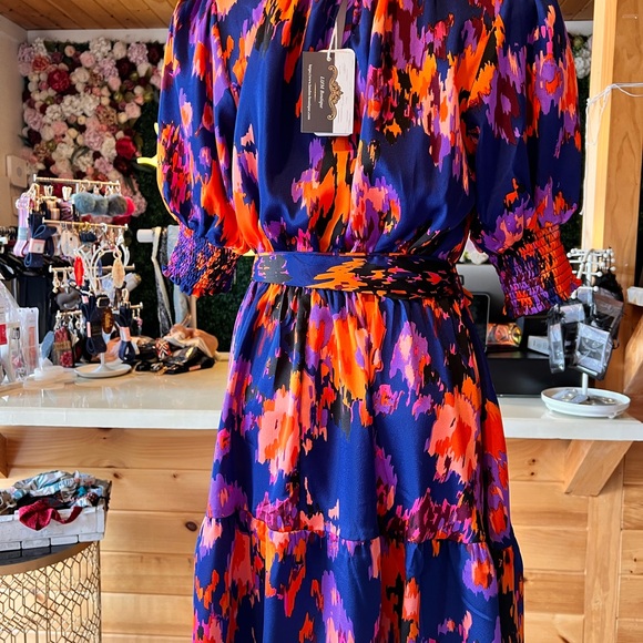 Summer Bright Abstract Print Dress - Picture 6 of 11